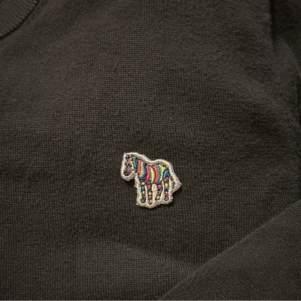PS Paul Smith black zebra logo crew neck, NWOT. Size Xs